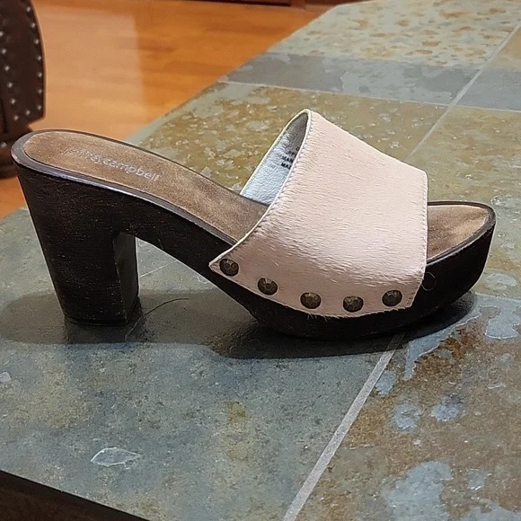 Jeffrey Campbell - Dlight-F Pink Calf Hair Riveted Platform Sandals Womens - 9M - Picture 5 of 13